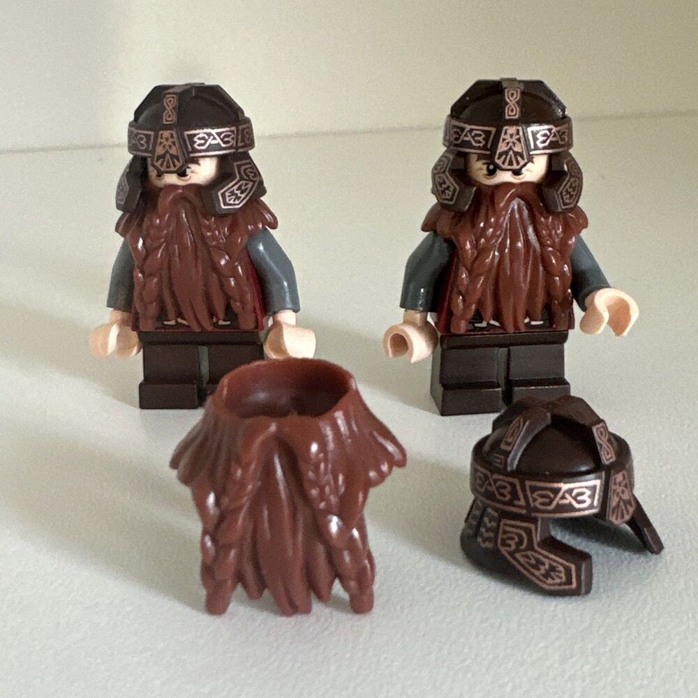 Lego Lord of the Rings Minifigure Lot - Gimli eyelids lor013 and parts